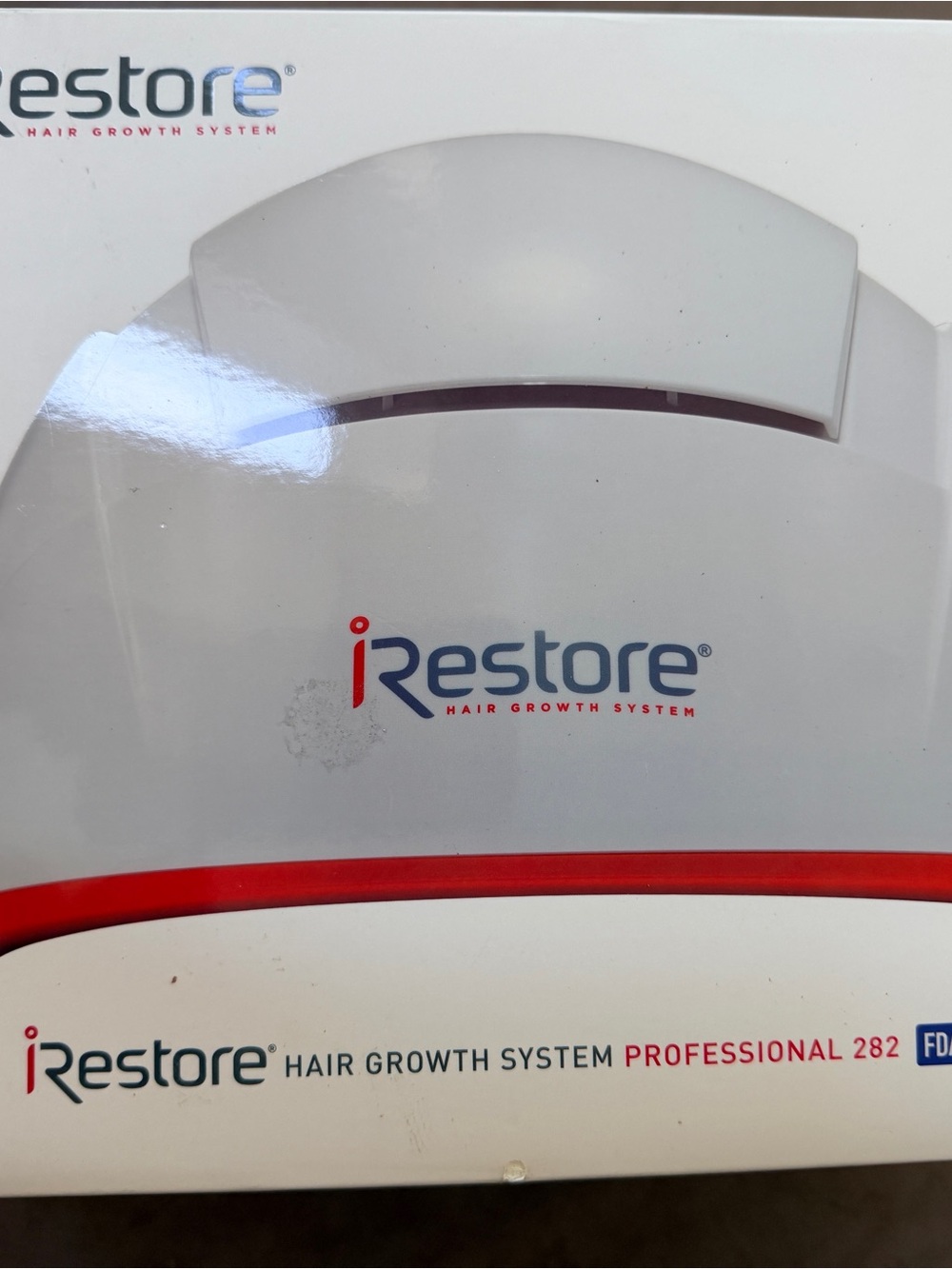 iRestore Professional Hair Growth System in White with Red Accent